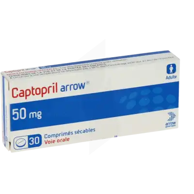 Captopril Arrow 50 Mg, Comprimé Sécable à Eysines