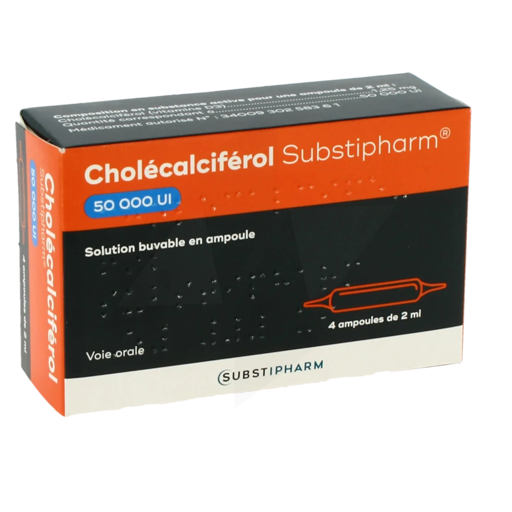 Cholecalciferol Substipharm 50 000 Ui, Solution Buvable En Ampoule
