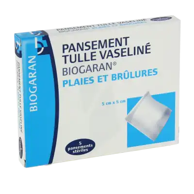 Biogaran Pans Tulle Vaseliné Stérile 5x5cm B/10 à La Lande-de-Fronsac
