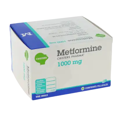 Metformine Cristers Pharma 1000 Mg, Comprimé Pelliculé à VIC-LE-COMTE