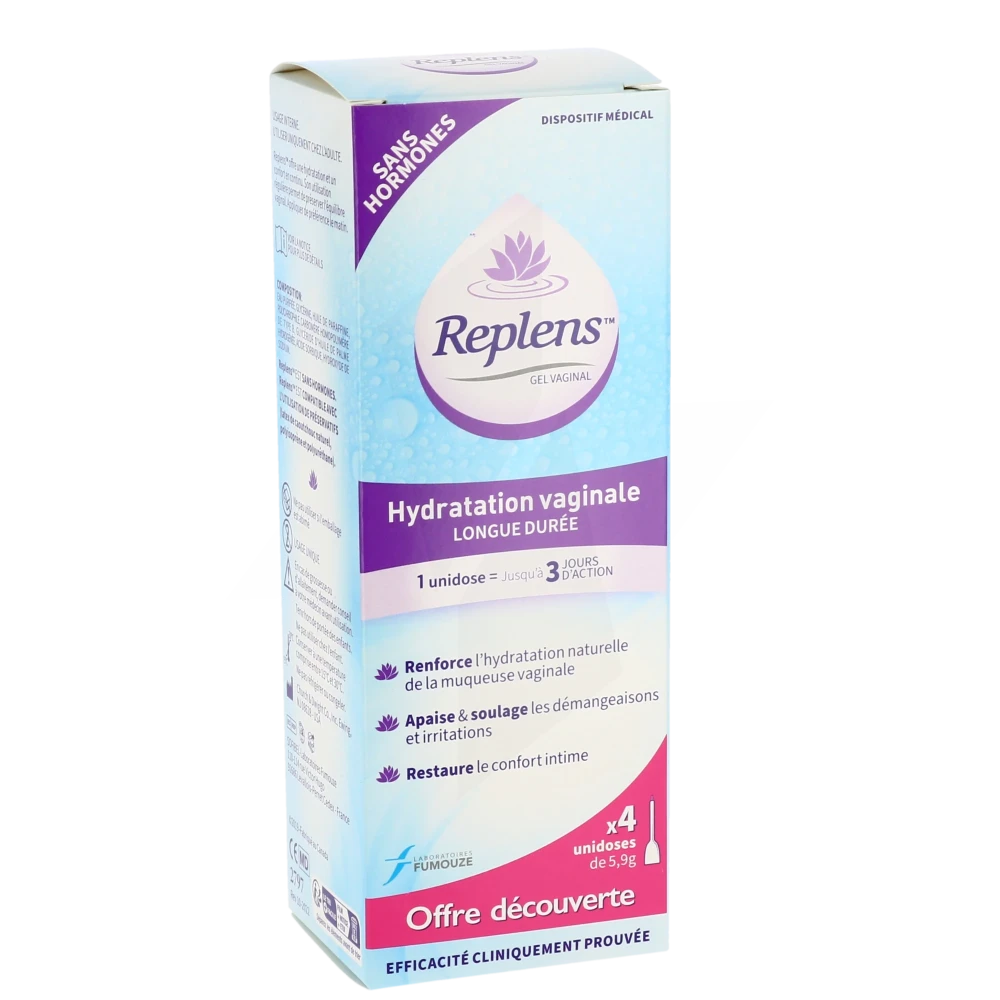 Replens Gel Vaginal Hydratant 4unidoses/5,9g