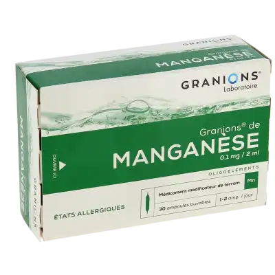 GRANIONS DE MANGANESE 0,1 mg/2 ml, solution buvable en ampoule
