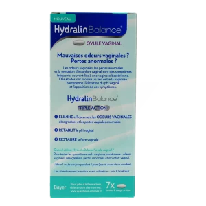 Hydralin Balance Ov Vaginal Triple Action Vaginose Bactérienne Boîte De 7