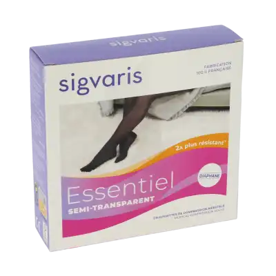 Sigvaris Essentiel Semi-transparent Chaussettes  Femme Classe 2 Dune Small Normal à Lherm