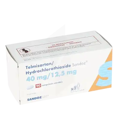 TELMISARTAN/HYDROCHLOROTHIAZIDE SANDOZ 40 mg/12,5 mg, comprimé enrobé