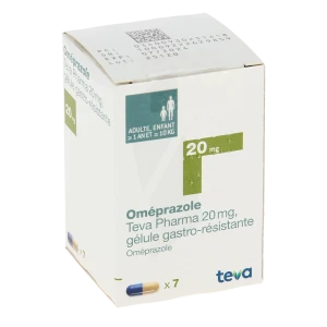 Omeprazole Teva Pharma 20 Mg, Gélule Gastro-résistante