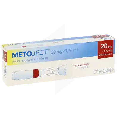METOJECT 20 mg/0,40 ml, solution injectable en stylo prérempli