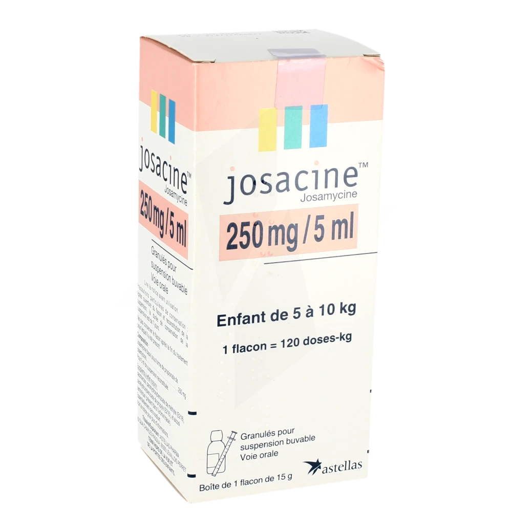 Josacine 250 Mg/5 Ml, Granulés Pour Suspension Buvable