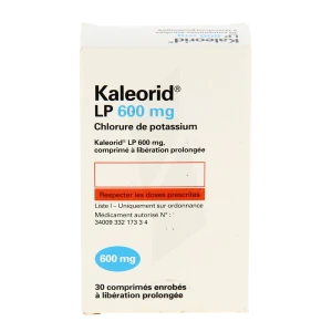 Kaleorid Lp 600 Mg, Comprimé à Libération Prolongée