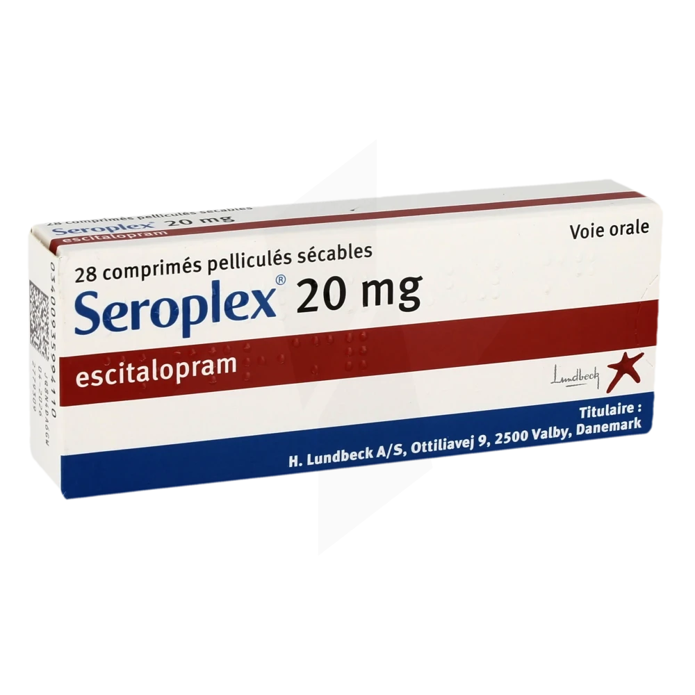 Seroplex 20 Mg, Comprimé Pelliculé Sécable