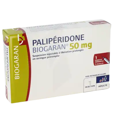 PALIPERIDONE BIOGARAN 50 mg, suspension injectable à libération prolongée en seringue préremplie