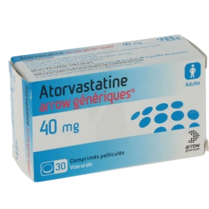 Atorvastatine Arrow Generiques 40 Mg, Comprimé Pelliculé