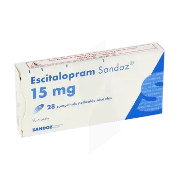 Escitalopram Sandoz 15 Mg, Comprimé Pelliculé Sécable à GRENOBLE