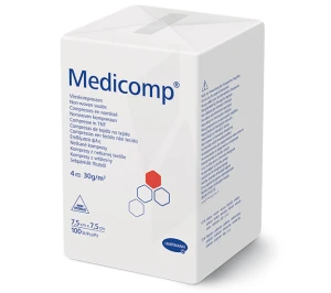 Medicomp® Compresses En Nontissé 10 X 10 Cm - Sachet De 100