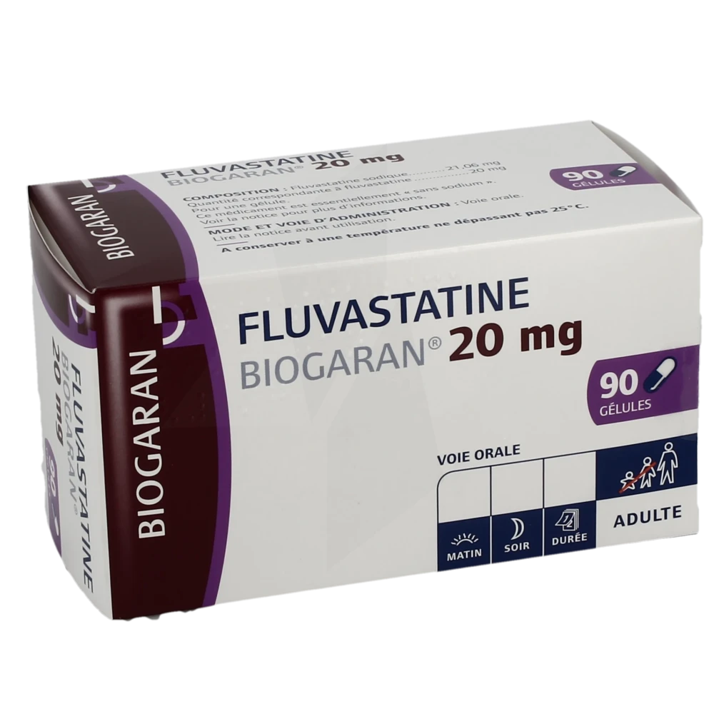 Fluvastatine Biogaran 20 Mg, Gélule