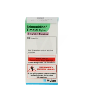 Brimonidine/timolol Viatris 2 Mg/ml + 5 Mg/ml, Collyre En Solution