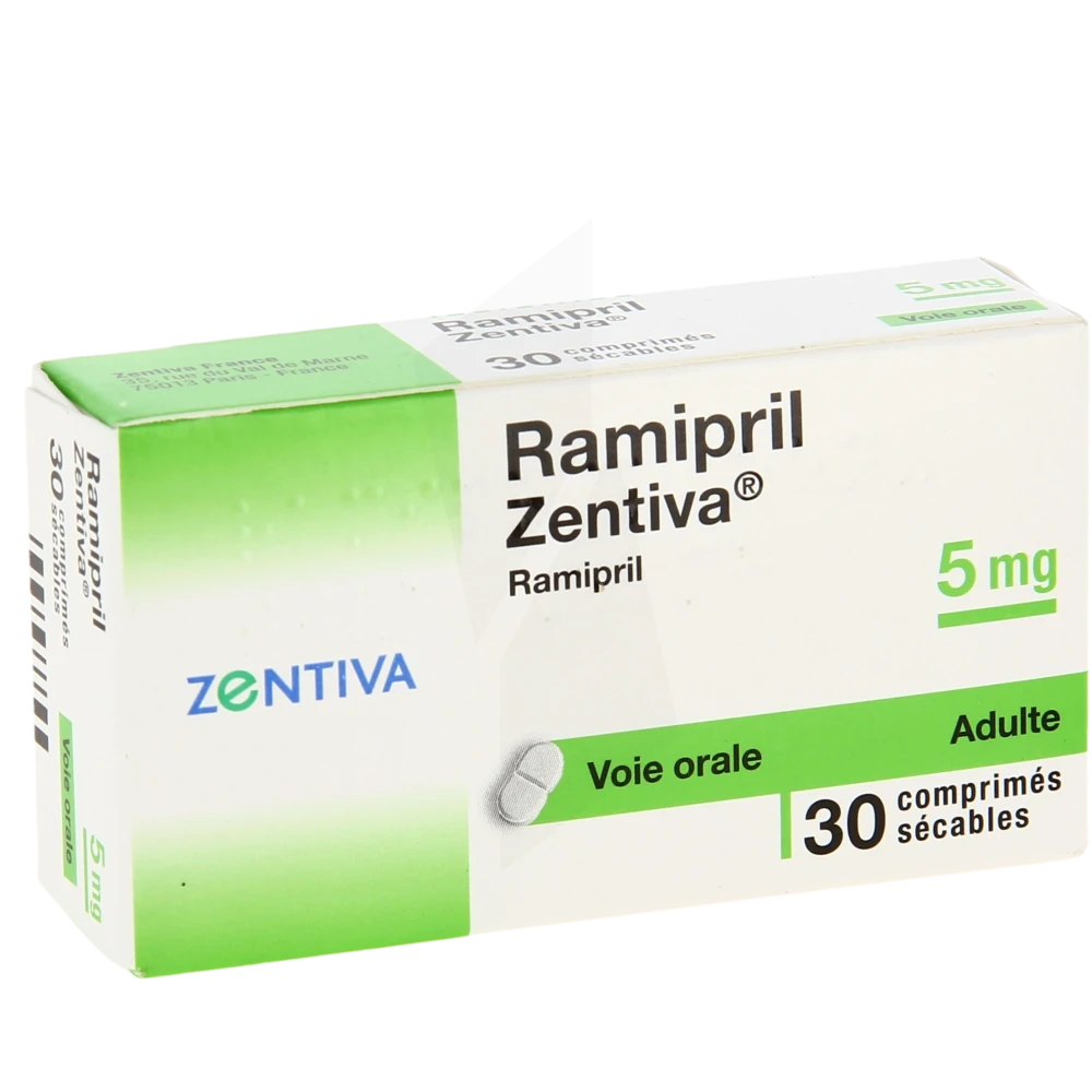 Ramipril Zentiva 5 Mg, Comprimé Sécable
