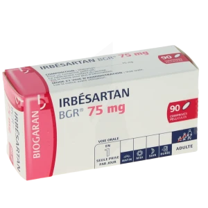 Irbesartan Bgr 75 Mg, Comprimé Pelliculé