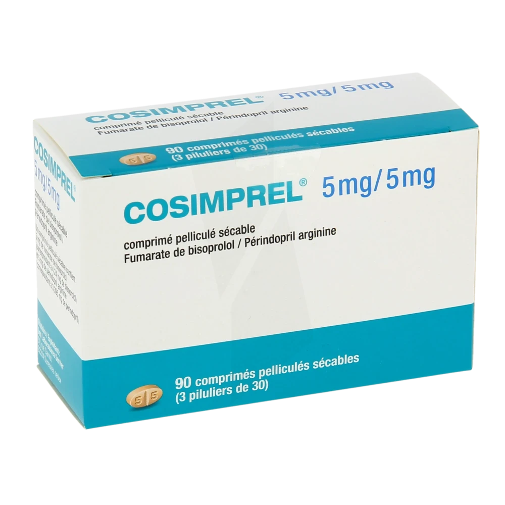 Cosimprel 5 Mg/5 Mg, Comprimé Pelliculé Sécable