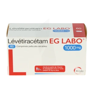 Levetiracetam Eg Labo 1000 Mg, Comprimé Pelliculé Sécable