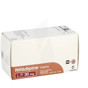 Nifedipine Viatris L.p. 30 Mg, Comprimé Pelliculé à Libération Prolongée