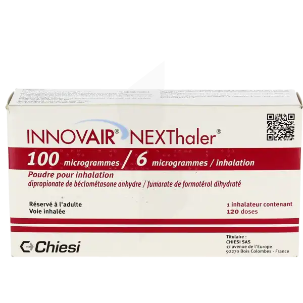 Innovair Nexthaler 100 Microgrammes/6 Microgrammes Par Inhalation, Poudre Pour Inhalation