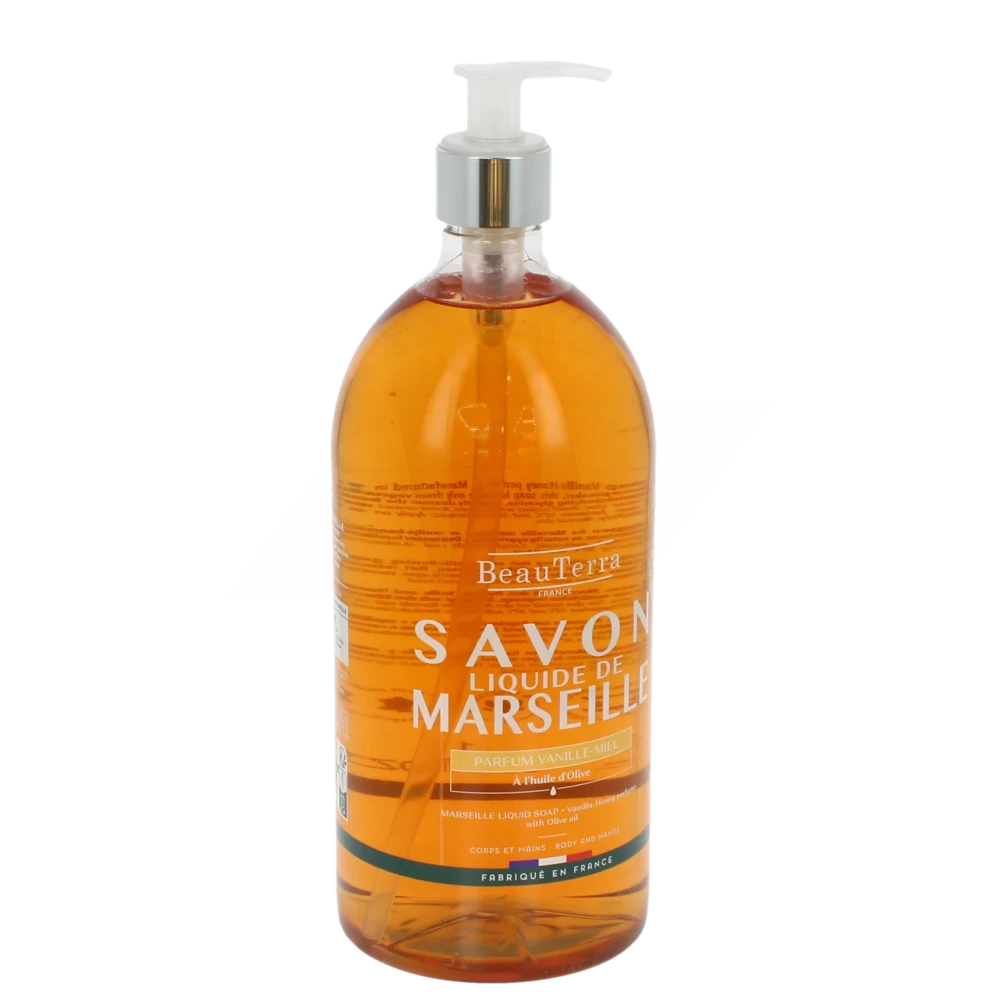 Beauterra - Savon De Marseille Liquide - Vanille/miel - 1l