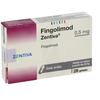 Fingolimod Zentiva 0,5 Mg, Gélule à Bordeaux