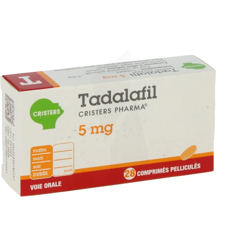 Tadalafil Cristers Pharma 5 Mg, Comprimé Pelliculé