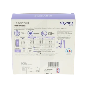 Sigvaris Essentiel Urban Microfibre Chaussette Morpho- Classe 2 Homme Noir Normal S