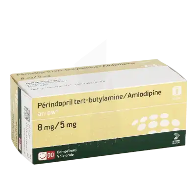 Perindopril Tert-butylamine/amlodipine Arrow 8 Mg/5 Mg, Comprimé à Bressuire