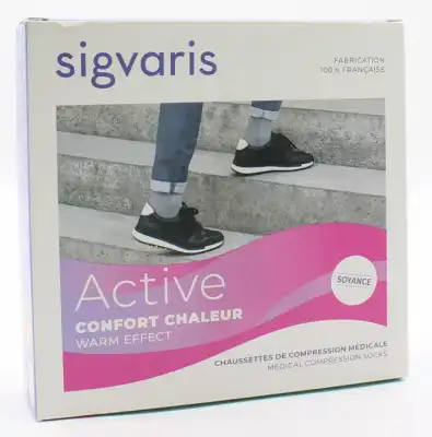 Sigvaris Active Confort Chaleur Soyance Chaussette Classe 2 Femme Marine Normal L à TRUCHTERSHEIM