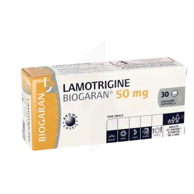 Lamotrigine Biogaran 50 Mg, Comprimé Dispersible à Blere
