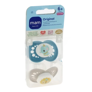 Mam Original Sucette Silicone 6mois+ Animaux B/2
