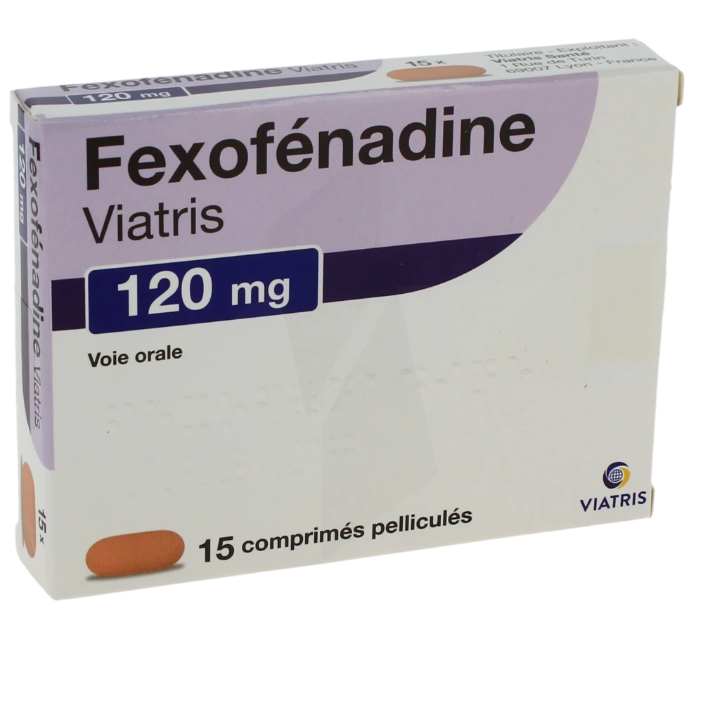 Fexofenadine Viatris 120 Mg, Comprimé Pelliculé