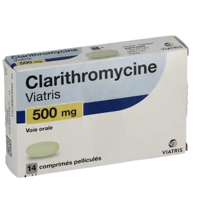 CLARITHROMYCINE VIATRIS 500 mg, comprimé pelliculé