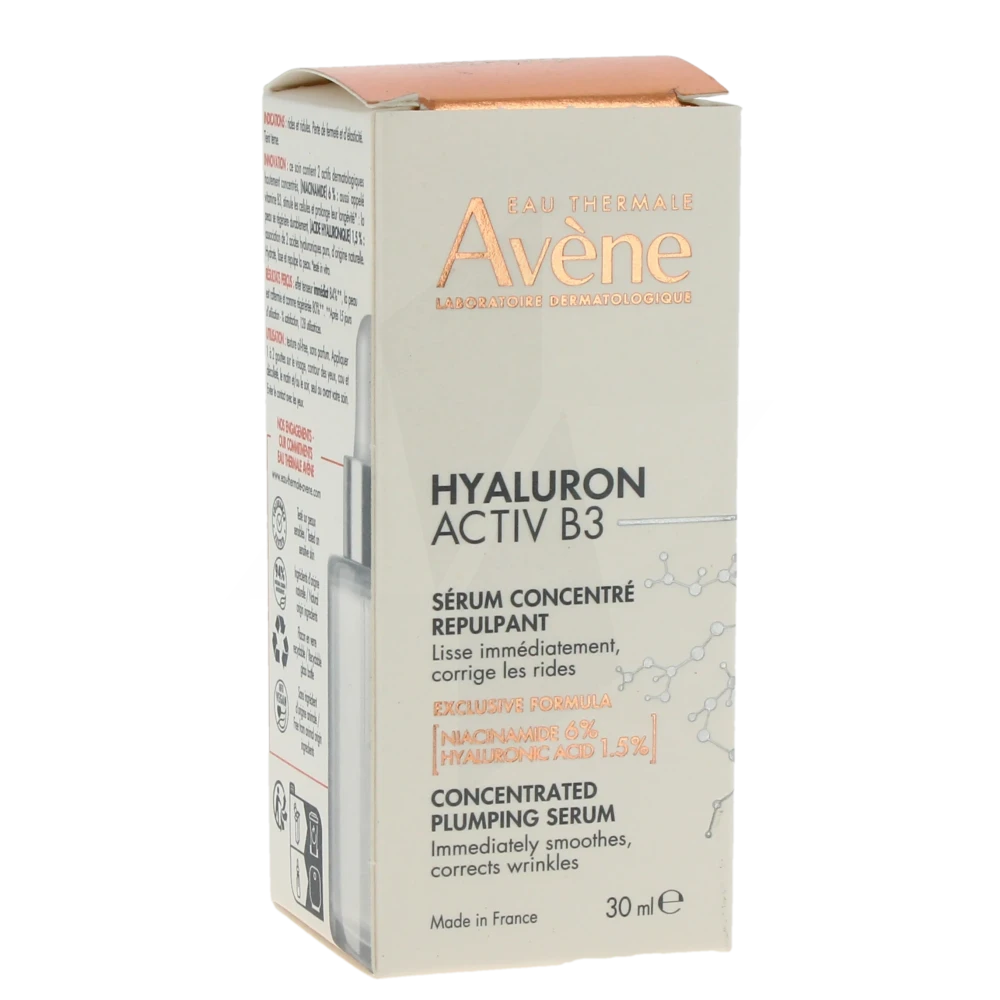 Avène Eau Thermale Hyaluron Activ B3 Sérum Concentré Repulpant Flacon Pipette De 30 Ml