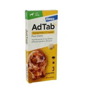 Adtab 450 Mg Comprimes A Croquer Pour Chiens (> 11–22 Kg), Comprimé à Croquer