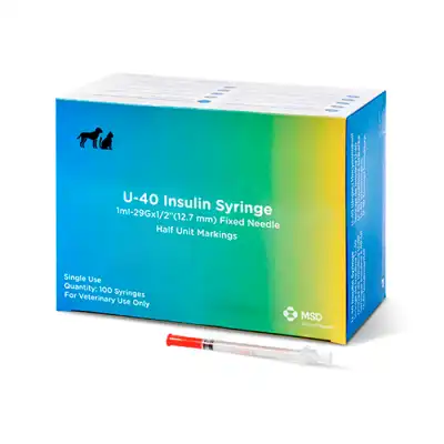 Caninsulin Seringue jetable 1ml avec aiguille B/100
