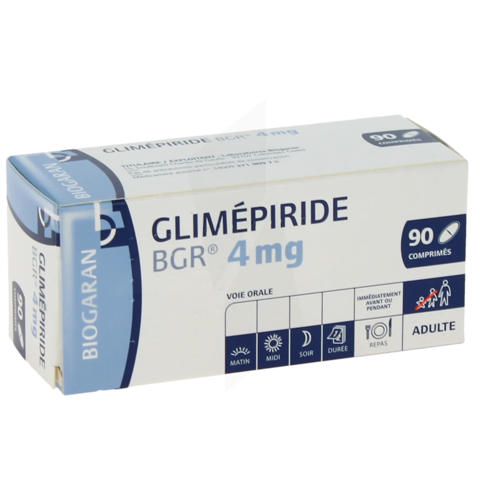 Glimepiride Bgr 4 Mg, Comprimé