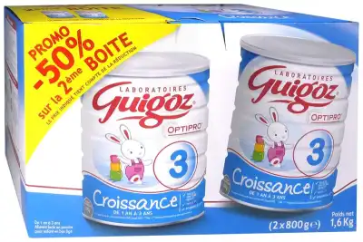 GUIGOZ CROISSANCE 3 BAG IN BOX LAIT PDRE 2B/800g