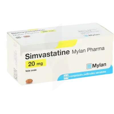 Simvastatine Viatris 20 Mg, Comprimé Pelliculé Sécable à La Ricamarie