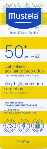Mustela Lait solaire SPF50+ Famille 100ml