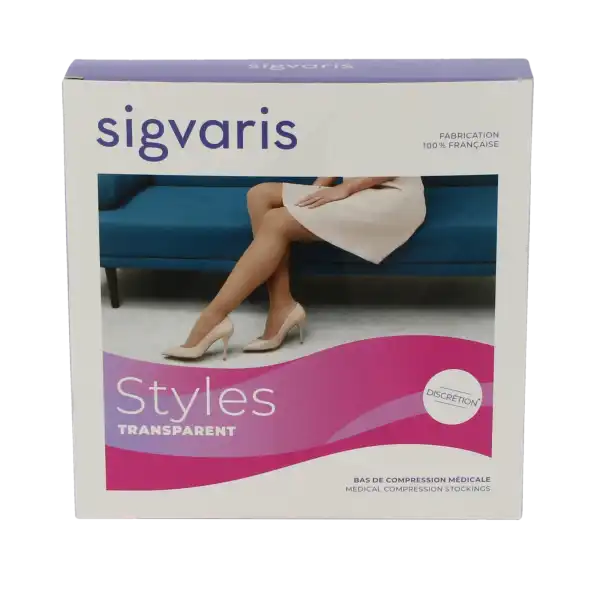 Sigvaris Styles Transparent Collant  Femme Classe 2 Beige 130 Large Normal