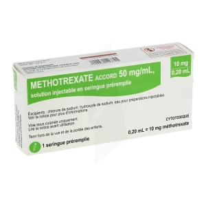 Methotrexate Accord 50 Mg/ml, Solution Injectable En Seringue Préremplie