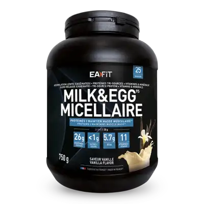 Eafit Milk & Egg 95 Micellaire Poudre Pour Boisson Vanille Pot/750g à Eysines