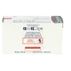 Ezetimibe/simvastatine Biogaran 10 Mg/20 Mg, Comprimé