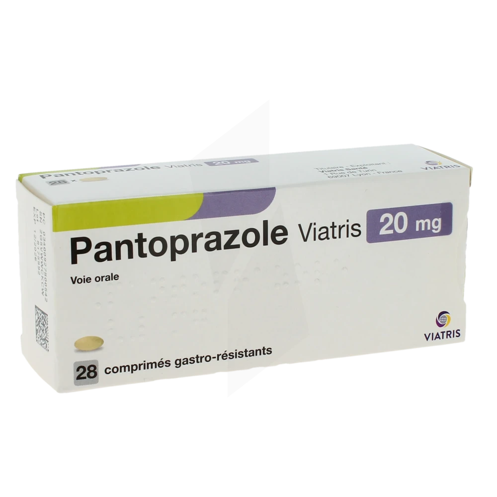 Pantoprazole Viatris 20 Mg, Comprimé Gastro-résistant