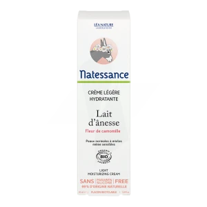 Natessance Lait D'anesse Crème Légère Hydratante Bio 50ml