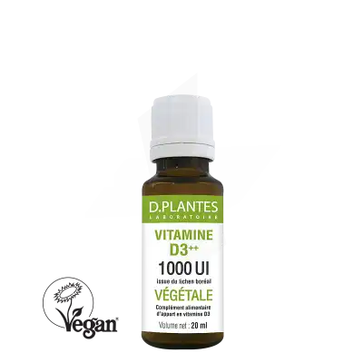 Vitamine D3 VÉgÉtale Huile 1000ui D-plantes Fl/20ml à ANGLET